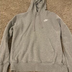 Nike Gray Cotton Blend Crewneck Sweatshirt